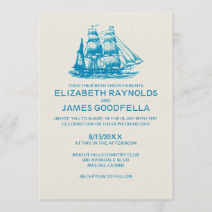 Invitations de mariage pour les anciens bateaux