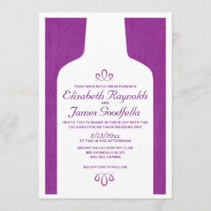 Invitations de mariage pour les bouteilles de vin 