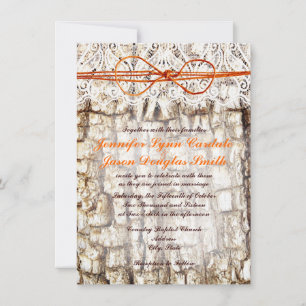 Invitations de mariage pour les garçons oranges à