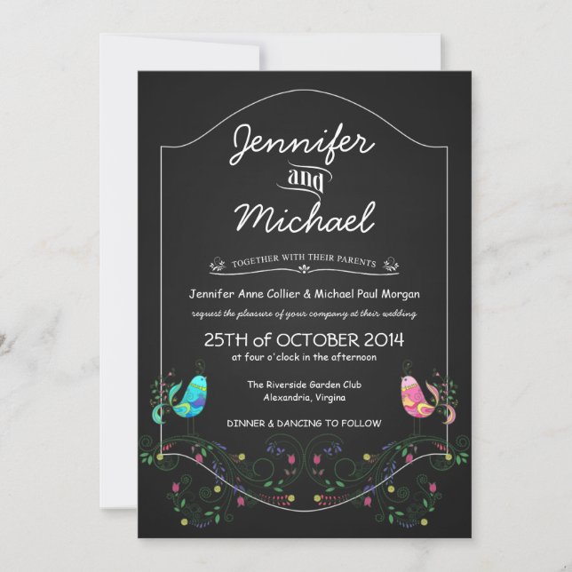 Invitations de mariage pour les Inséparables de Ca (Devant)