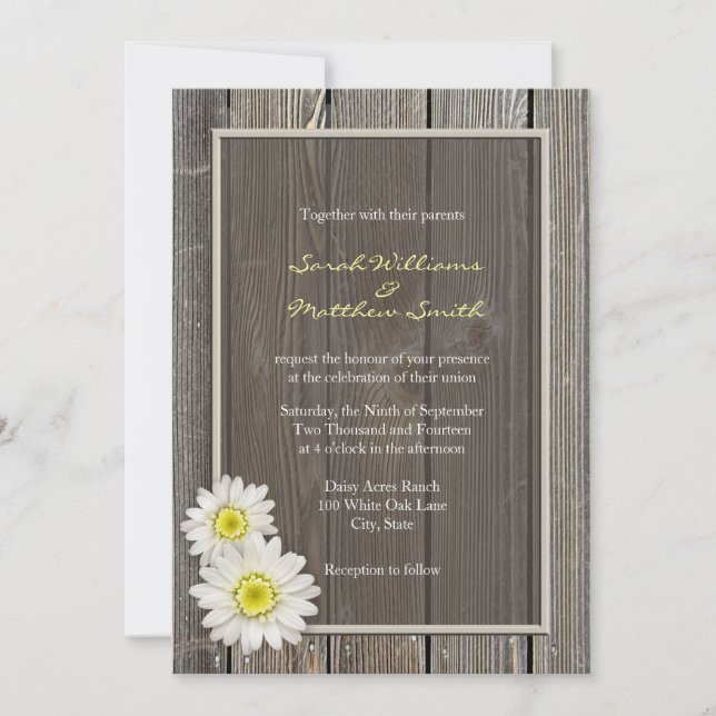 Invitations de mariage pour les maris de maroquine (Devant)
