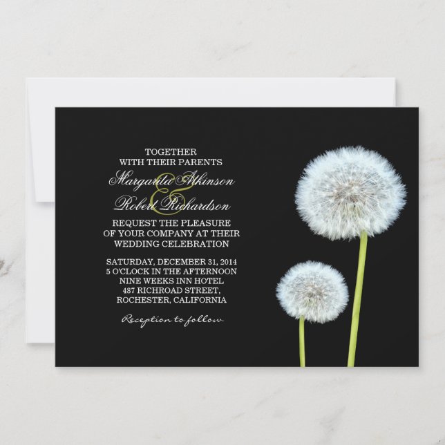 invitations de mariage pour les pandelles (Devant)