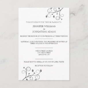 Invitations de mariage pour les vignes élégantes