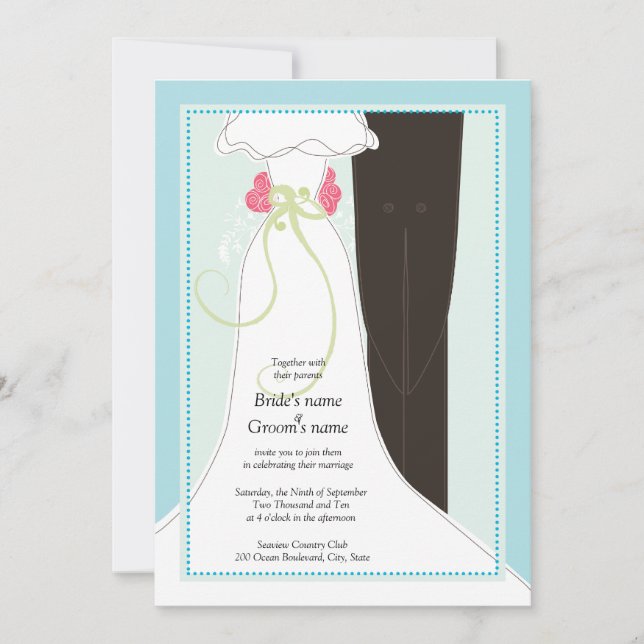 Invitations de mariage pour mariées et mariées (Devant)
