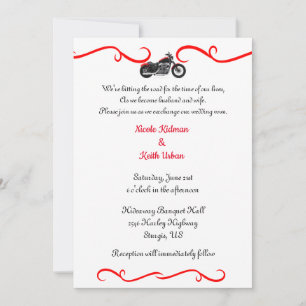 Invitations de mariage pour moto