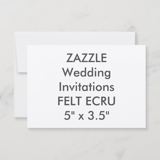 Invitations de mariage REFELT ECRU 110lb 5 pouces  (Devant)