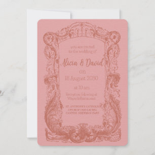 Invitations de mariage Rococo vintage