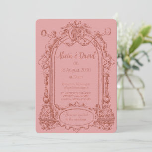 Invitations de mariage Rococo vintage