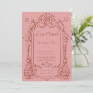 Invitations de mariage Rococo vintage
