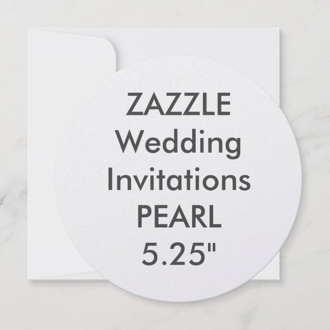 Invitations de mariage ronde PEARL 110lb 5,25 pouc (Devant)