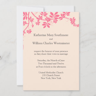Invitations De Mariage Rose Et Ivoire