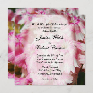 Invitations de mariage rose floral