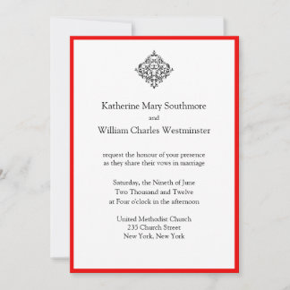 Invitations De Mariage Rouge Et Noir