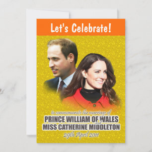 Invitations de mariage royal William & Kate