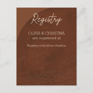 Invitations de mariage rustique, Carte d'enregistr