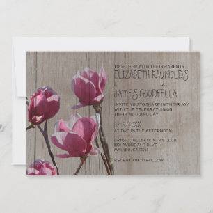 Invitations de mariage rustique de Magnolia