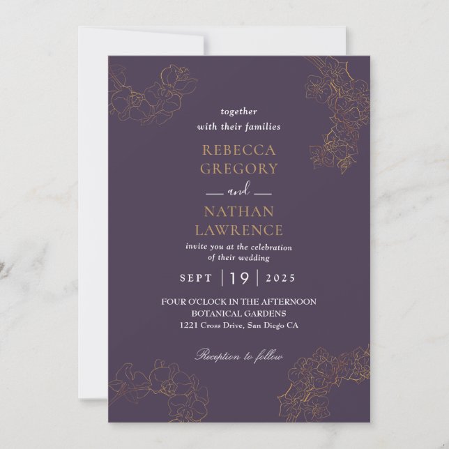 Invitations de mariage rustique en dentelle (Devant)