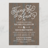 Invitations de mariage rustique en écorce