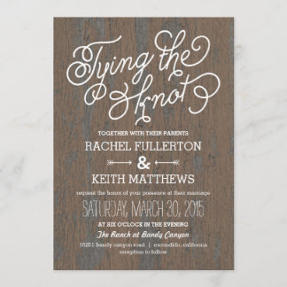 Invitations de mariage rustique en écorce