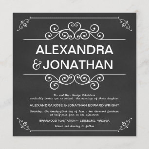 Invitations de mariage rustique et élégante