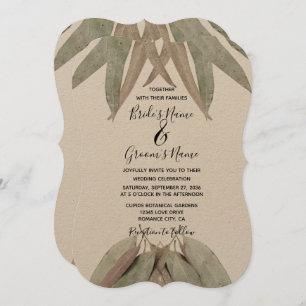 Invitations de mariage Rustique Eucalyptus feuille