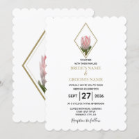 Invitations de mariage Rustique King Protea
