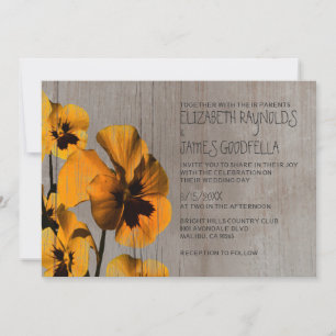Invitations de mariage rustiques et sansy