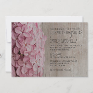 Invitations de mariage rustiques Lilac
