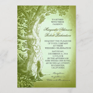 Invitations de mariage rustiques vintages dans un