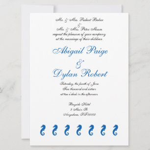 Invitations de mariage "Sea Horse Serenity"