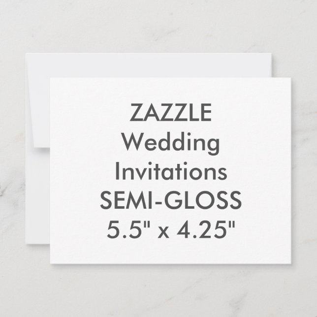 Invitations de mariage SEMI-GLOSS 110 lb 5,5 po x  (Devant)