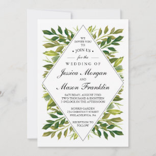 Invitations de mariage - Simple Greens Mariage Inv