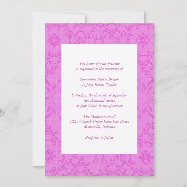 Invitations De Mariage Simplement Chic (Devant)