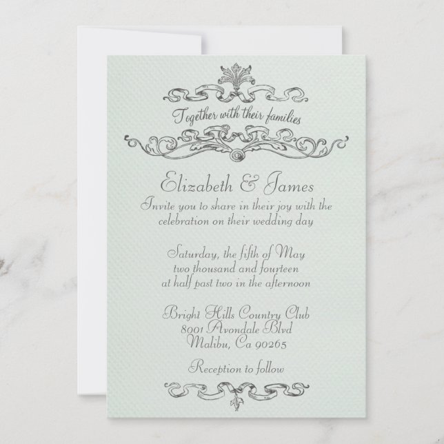 Invitations de mariage simples (Devant)