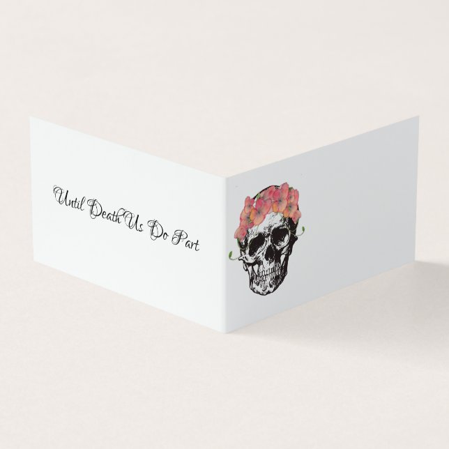 Invitations de mariage Skulls et Poppies (Outside)