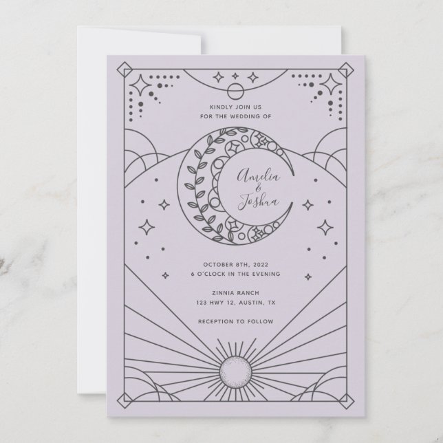 Invitations de mariage Stardust (Devant)