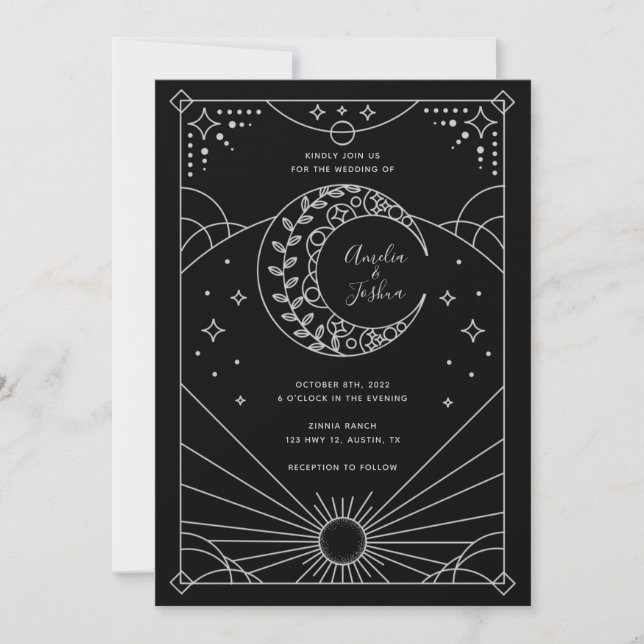 Invitations de mariage Stardust (Devant)