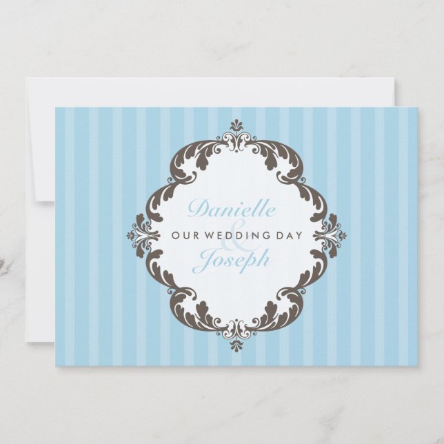 INVITATIONS DE MARIAGE STYLISH :: luxueux luxe 1 (Devant)