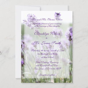 Invitations de mariage sur mesure Lavender Bohemia