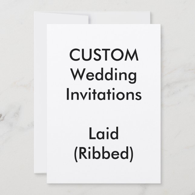 Invitations de mariage sur mesure (RIBBED) 5"x7" (Devant)