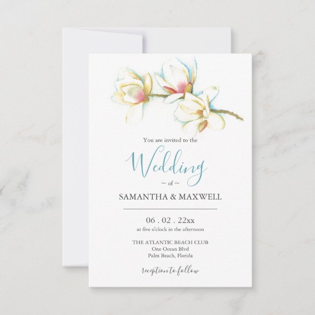 Invitations De Mariage Sur Un Budget Floral Unique (Devant)