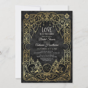 Invitations de Mariage Tarot Halloween Noir