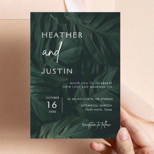 Invitations de mariage tropicale moderne
