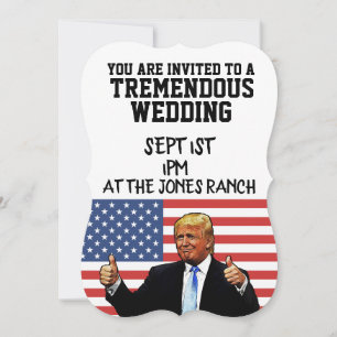 INVITATIONS DE MARIAGE TRUMP SUR MESURE