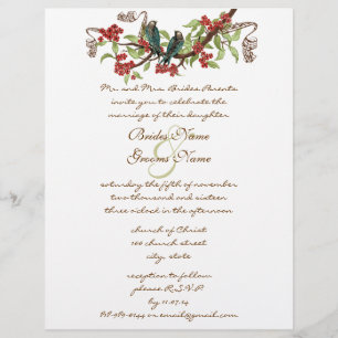 Invitations de mariage Turquoise et rouge pour ois