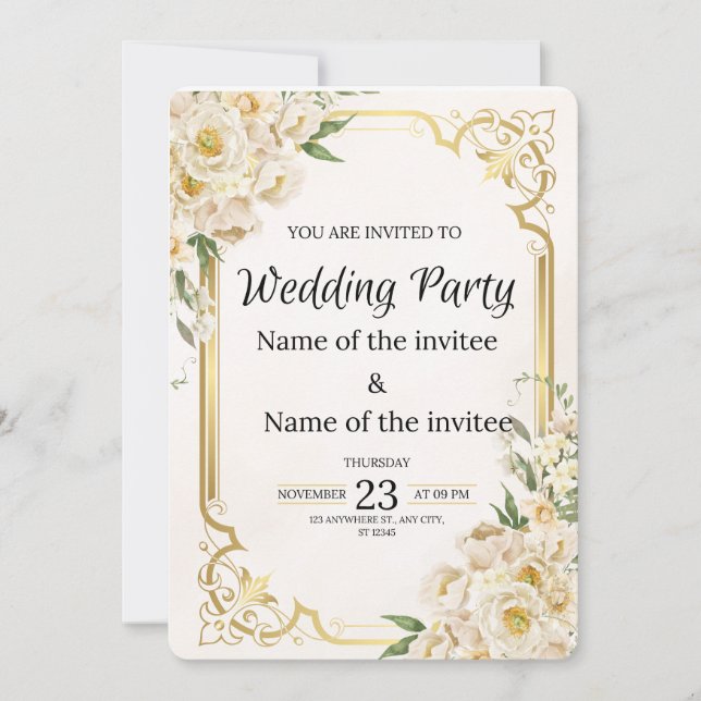 Invitations de mariage uniques (Devant)
