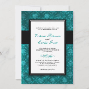 Invitations de mariage velours classique