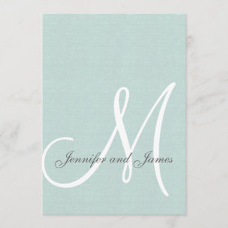 Invitations de mariage vert à la menthe élégante