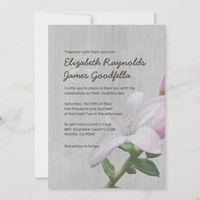Invitations de mariage vintage à la cire (Devant)
