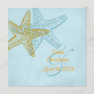 Invitations de mariage Vintage à la plage